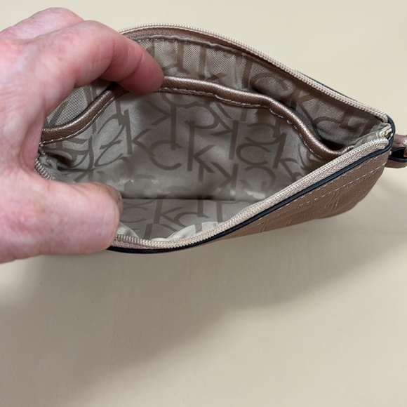 Calvin Klein signature metallic tan wristlet​​​​​​​​​ - Picture 4 of 8
